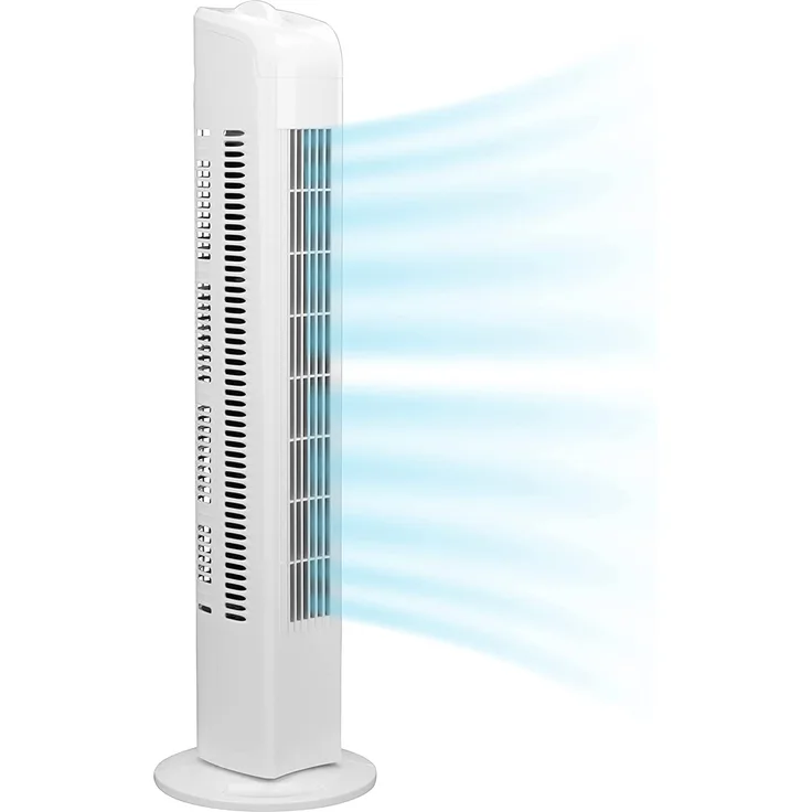 Interior Lifetime Turmventilator 76cm weiss, Ventilator Leise 50 W, Säulenventilator