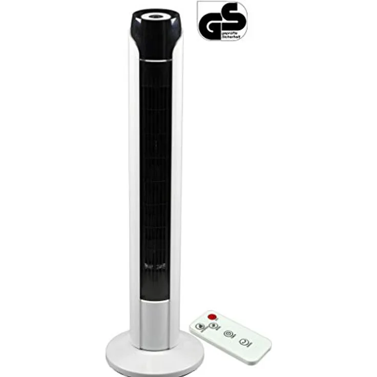 JUNG TVE23 Turmventilator 90cm mit Fernbedienung, Ventilator, Säulenventilator, Luft-kühler 45W