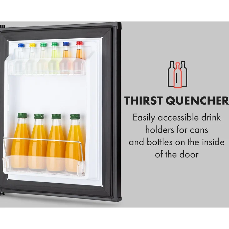 Klarstein Happy Hour Minikühlschrank, freistehend, schwarz, Energieklasse G – Bild 6