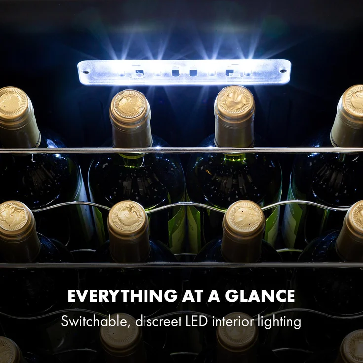 Klarstein Shiraz 24 Uno Weinkühlschrank, freistehend, schwarz, 24 Flaschen, Energieklasse G – Bild 7