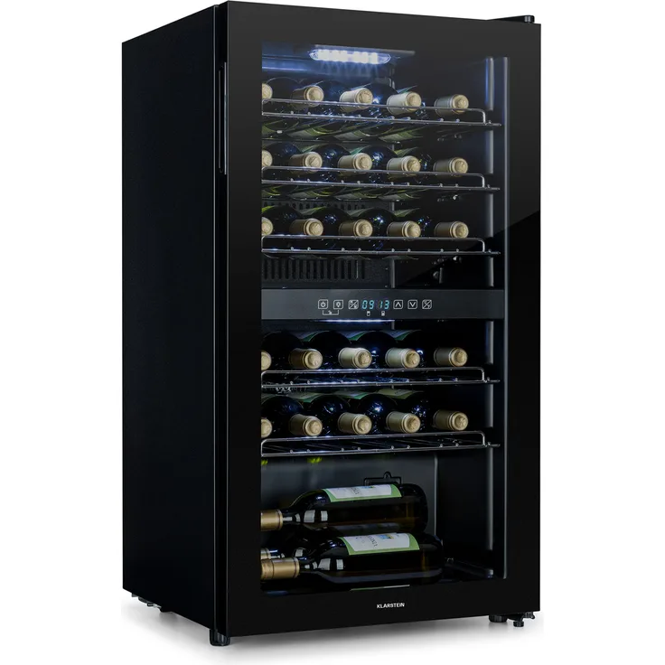 Klarstein Shiraz 29 Duo Weinkühlschrank, freistehend, schwarz, 29 Flaschen, 2 Zonen, Energieklasse G