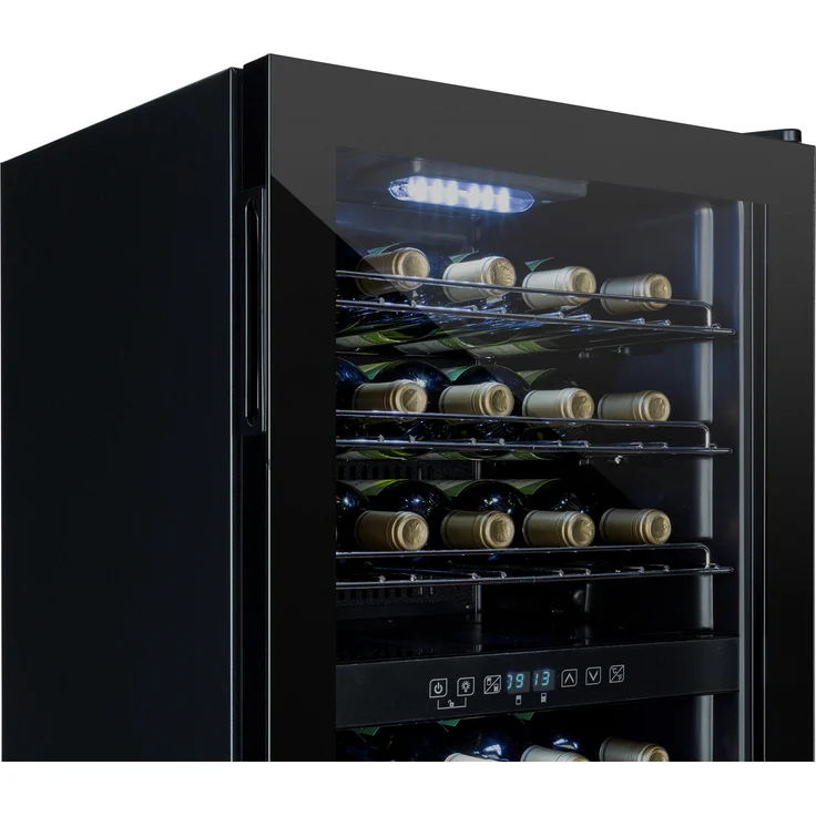 Klarstein Shiraz 29 Duo Weinkühlschrank, freistehend, schwarz, 29 Flaschen, 2 Zonen, Energieklasse G – Bild 5