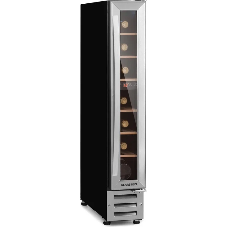 Klarstein Vinovilla 7 Built-in Uno Weinkühlschrank, Einbau, edelstahl silber, 7 Flaschen, Energieklasse G – Bild 1