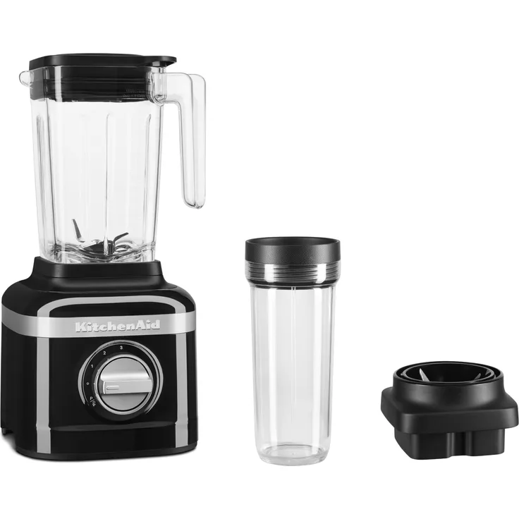KitchenAid 5KSB1330EOB Standmixer, 650 Watt, 3 Geschwindigkeitsstufen, 1,4 Liter Kunststoffbehälter mit Riffelungen, inkl. ToGo-Behälter (0,5 Liter), Schraubverschluss, empire rot, Serie: 5KSB1330