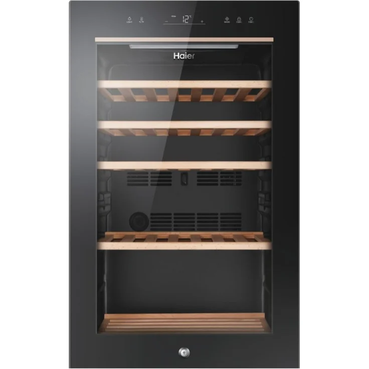 Haier HWS49GA Weinkühlschrank, freistehend, schwarz, 49 Flaschen, Energieklasse F – Bild 1