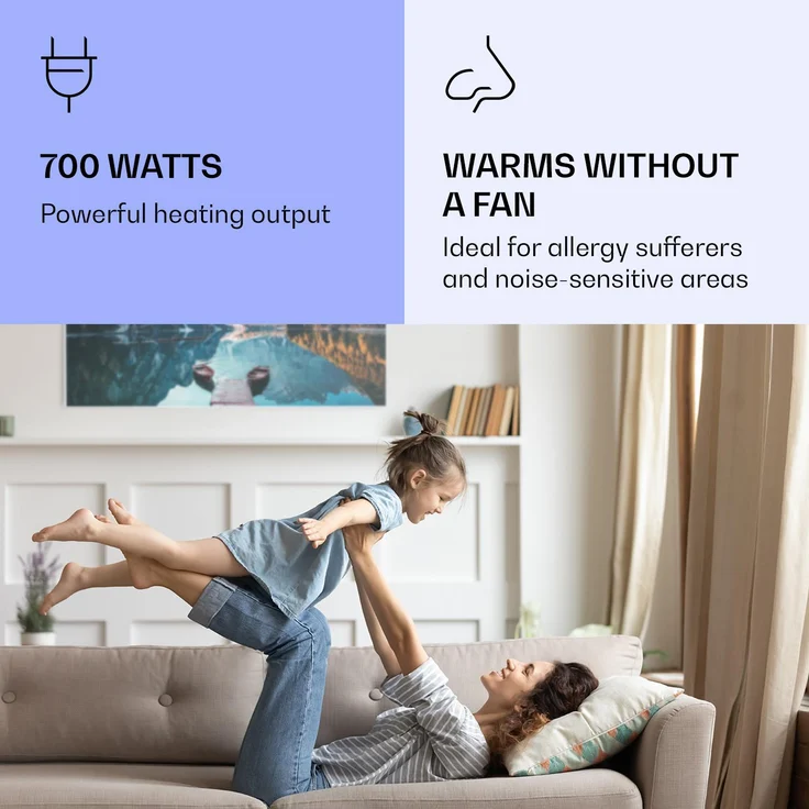 Wonderwall Air Art Smart Infrarotheizung See Horizontal 120x60cm 700W Weiß,  – Bild 5