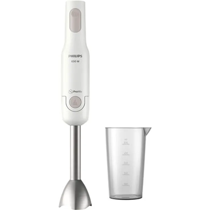 Philips HR2534/00 Daily Collection ProMix Stabmixer, 650 W, inkl. Mixbehälter, Kunststoff, weiß