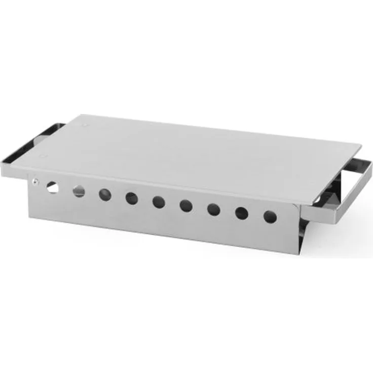 HENDI 463000 Speisewärmer 2 Teelichter, Aluminiumplatte kratzfest, 330x180x(h)65mm, silber