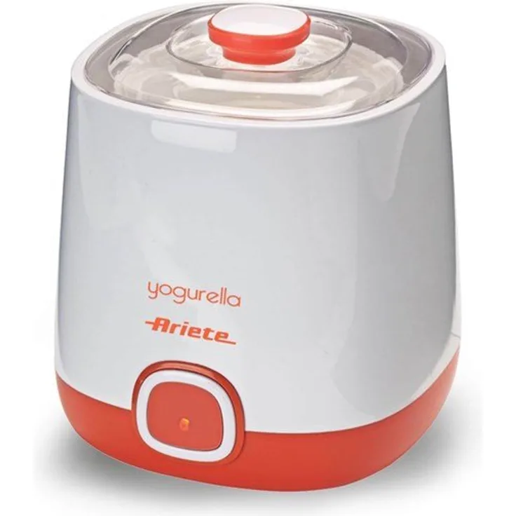 Ariete YOGURELLA 0621 Joghurtmaker, 20 Watt, spülmaschinenfeste Teile, Kunststoff, weiß, orange