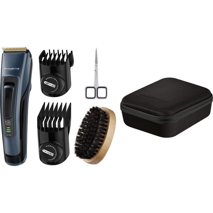 Rowenta TN4500F0 Signature Bart-Set mit langem Bart, Schwarz-Blau