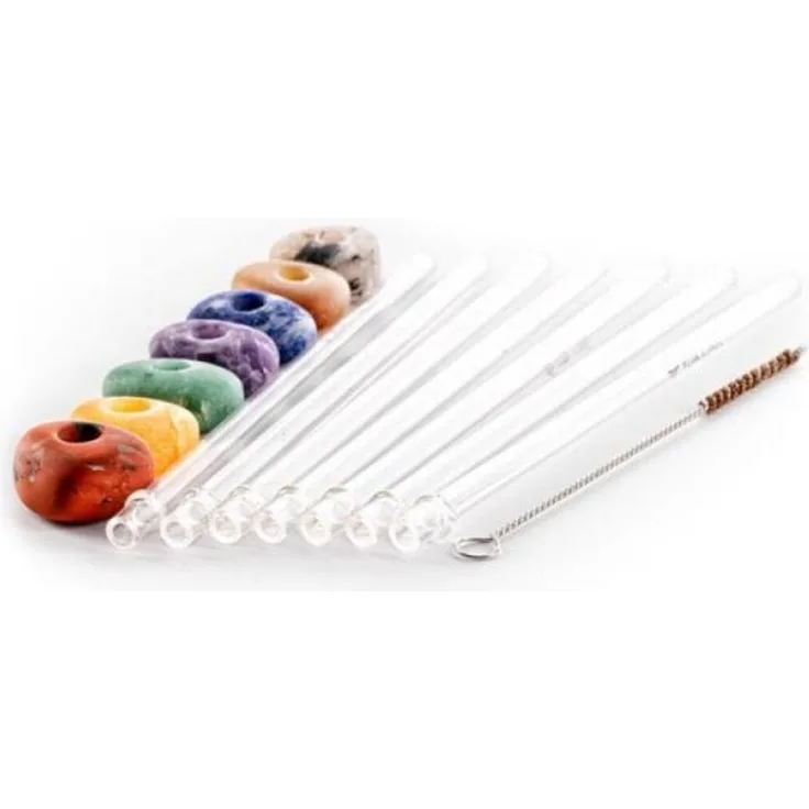 VitaJuwel Glastrinkhalm Set 7 Stück