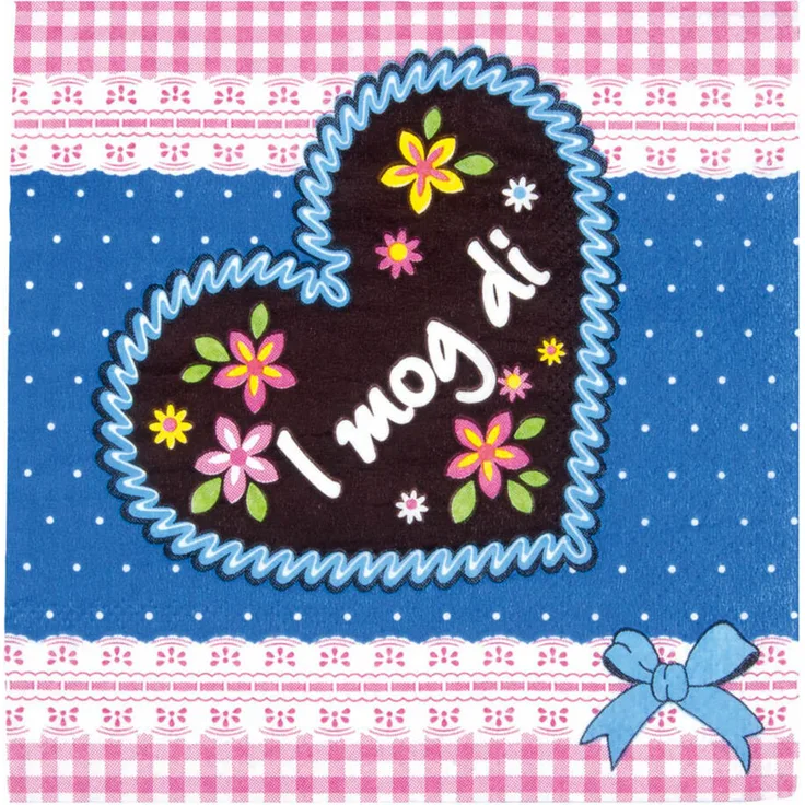Städter Party- und Cocktail-Servietten I mog di, 20 Stück, Serviette, Partyserviette, Oktoberfest, 25 x 25 cm, 337152