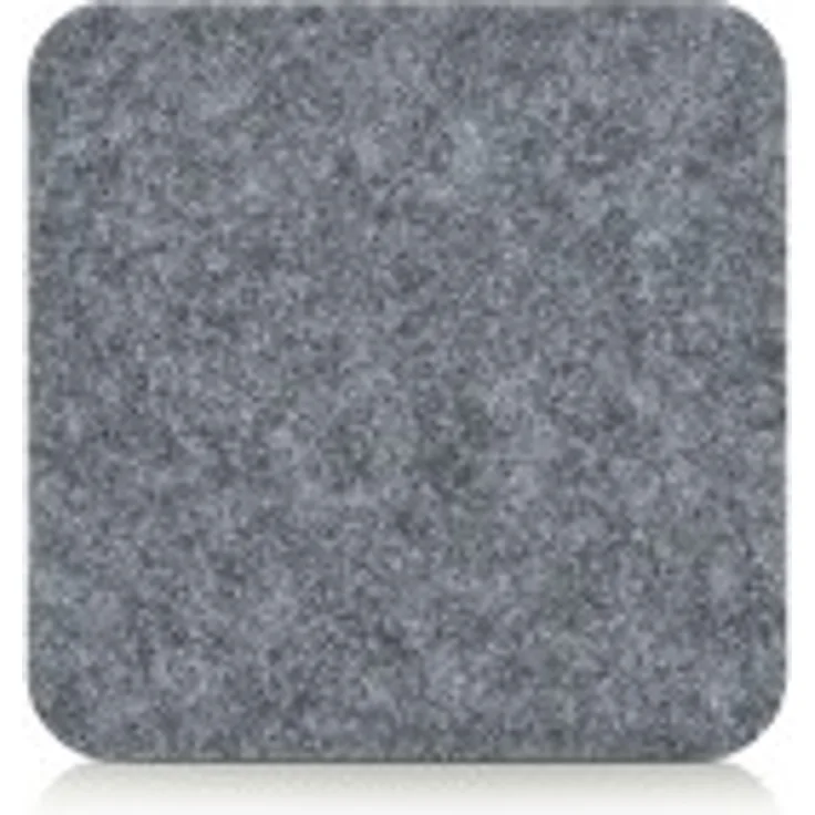 Zeller Glasuntersetzer-Set, 4-tlg., Filz, grau, 10 x 10 cm
