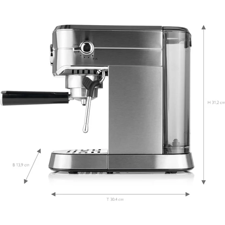 BEEM ESPRESSO-ULTIMATE Espresso-Siebträgermaschine - 20 bar, silber – Bild 5