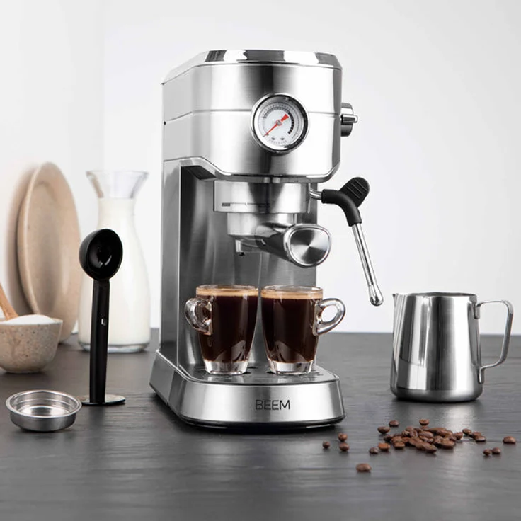 BEEM ESPRESSO-ULTIMATE Espresso-Siebträgermaschine - 20 bar, silber – Bild 6