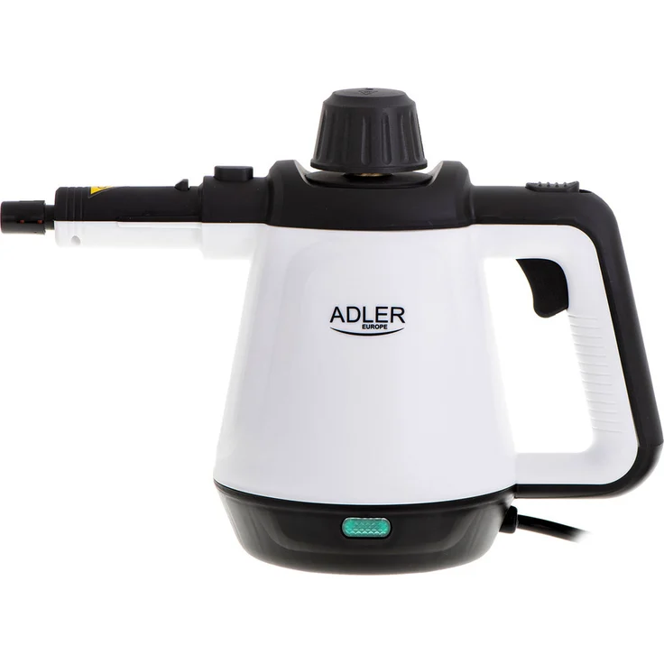 Adler AD 7038 Dampfreiniger, 2000 Watt, 120°C, mit 13 Zubehörteilen, schwarz-weiß – Bild 1