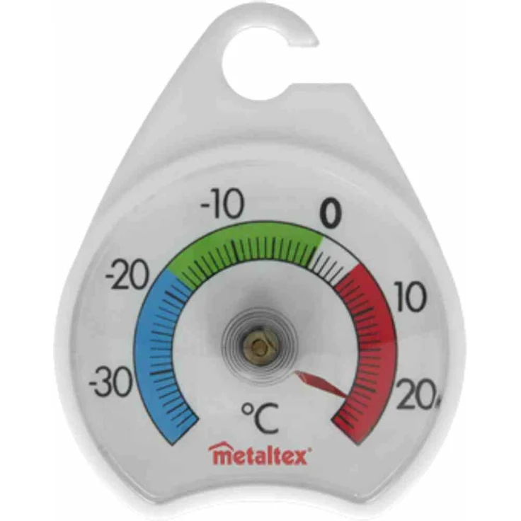 metaltex Tiefkühlthermometer Glacio Kunststoff rund Kühlschrankthermometer Gefrierschrank