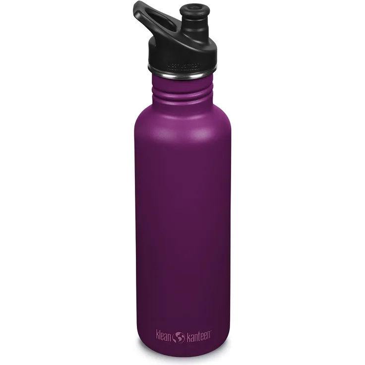 Klean Kanteen Classic Narrow - 800ml Edelstahlflasche mit Sport Cap Purple Potion