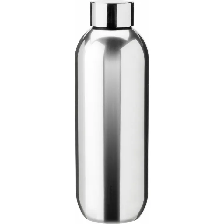 Stelton Isolierflasche Keep Cool Steel, Thermoflasche, Edelstahl, Kunststoff, Silbern, 600 ml, 355-15