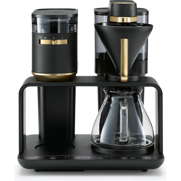 Melitta EPOS Filterkaffeemaschine mit Mahlwerk in Schwarz-Gold