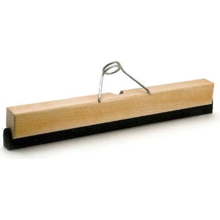 Andreas Bürsten Wasserschieber 40 cm, Holz, mit Halter Bodenwischer Wasserabzieher Bodenabzieher Flitscher aus Holz