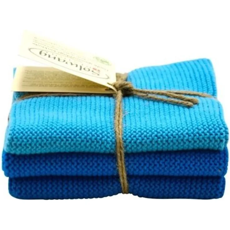 Solwang Design Wischtücher (3er Set) Ozeanblau Kombi BIO - SOL 11927120