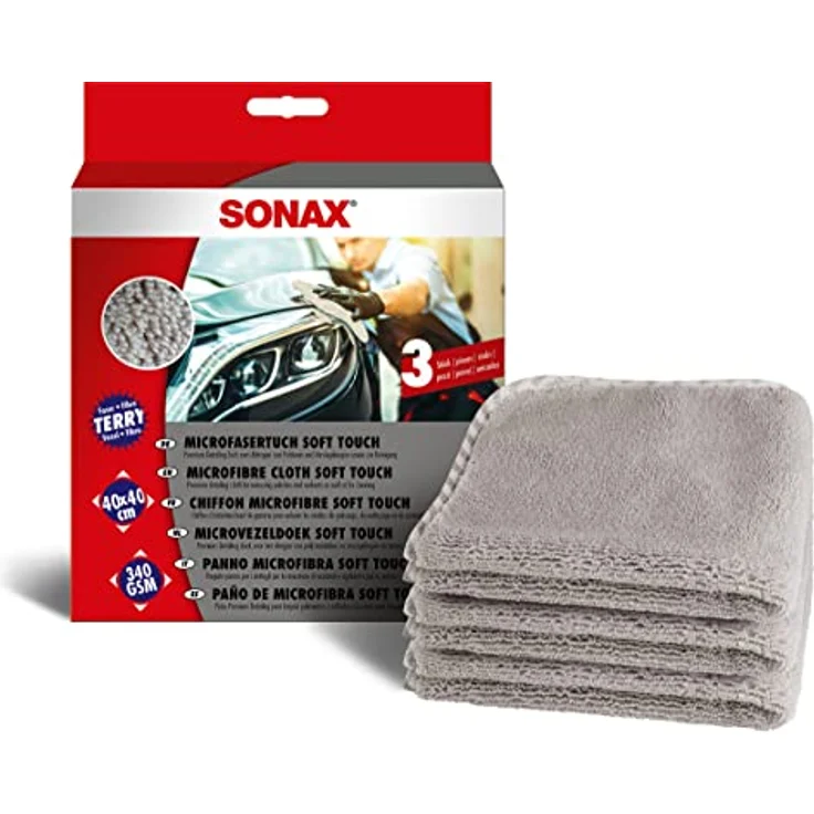 SONAX 04510000 MicrofaserTuch soft touch 3 Stück – Bild 1