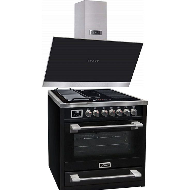 Kaiser Induktions-Standherd HC 93691 IRS Elektro Standherd 90 cm+AT 9430 ECO Dunstabzugshaube