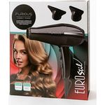 Eurostil Furious Compact Power, Haartrockner, 2200W, 3 Geschwindigkeiten, 3 Temperaturen, AC-Motor, schwarz