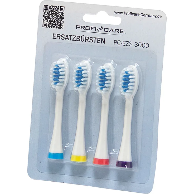 PROFICARE Ersatzbürstenköpfe für Zahnbürste 4 Aufsteckbürsten ZS PC-EZS 3000