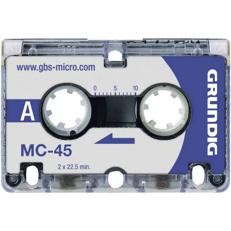Original Grundig Microcassette MC45, 3er Pack