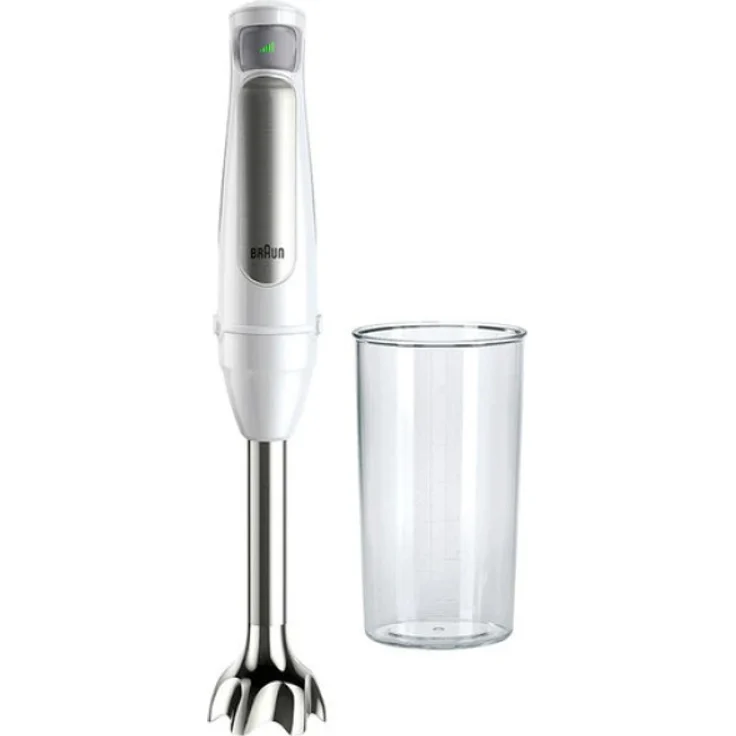 Braun MQ7000WH Multiquick 7 Stabmixer, 1000W, EasyClick, Smart Speed, SPLASHControl, POWERBell Plus, ACTIVEBlade, 0,6 Liter Messbehälter, weiß – Bild 1