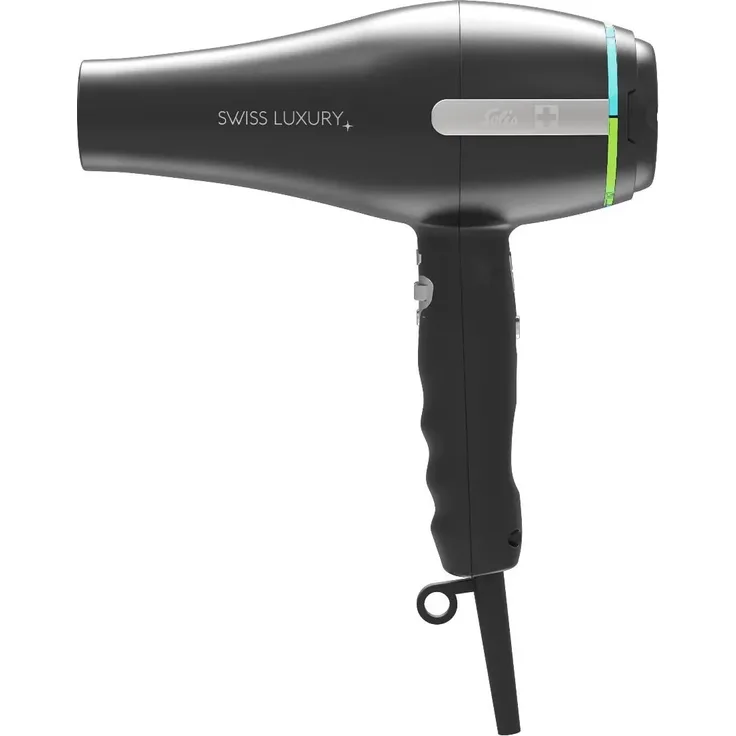 Solis 961.81 Swiss Luxury 3800 Haartrockner, Ionen-Funktion, 11 Geschwindigkeitseinstellungen, 3 Wärmefunktionen und Kaltlufteinstellung, schwarz