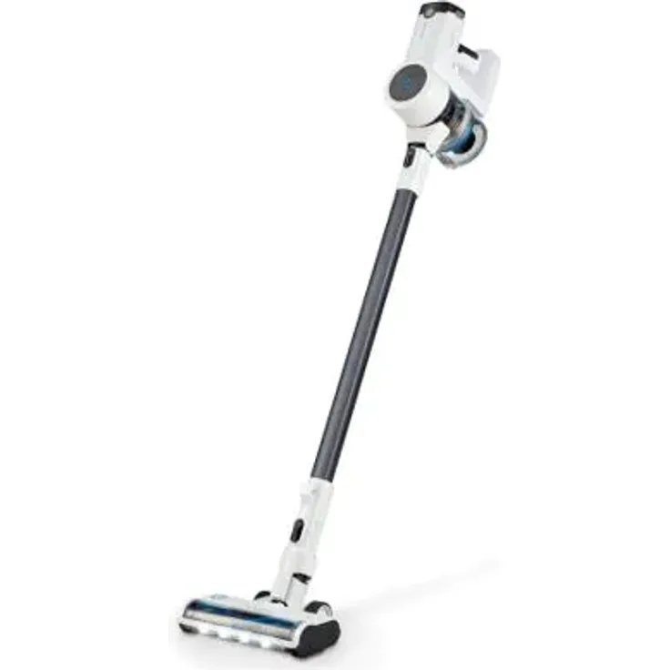 hoogo S4 Handstaubsauger, 60 min Akkubetrieb, Akkuwechsel-Option, 3 Leistungsstufen, LED-Ladestandsanzeige, Überladeschutz, Weiß-graphitgrau
