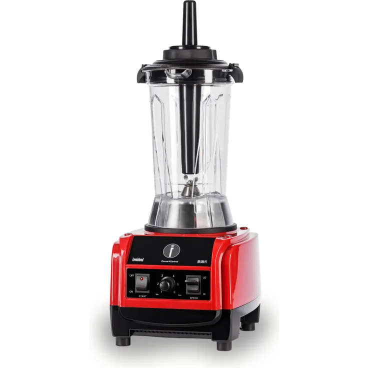 Revoblend RB 500 PC Standmixer, 1600 Watt, 2 Liter Behälter, Stufenlose Geschwindigkeitsregelung, 2 Drehzahlbereiche, Stampfer, rot