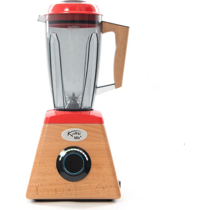 KoMo KoMoMix+ Standmixer, 1400 Watt, 1,7 Liter, Ice Crushen, stufenlose Geschwindigkeitsregelung, Pulse, Stahl, rot