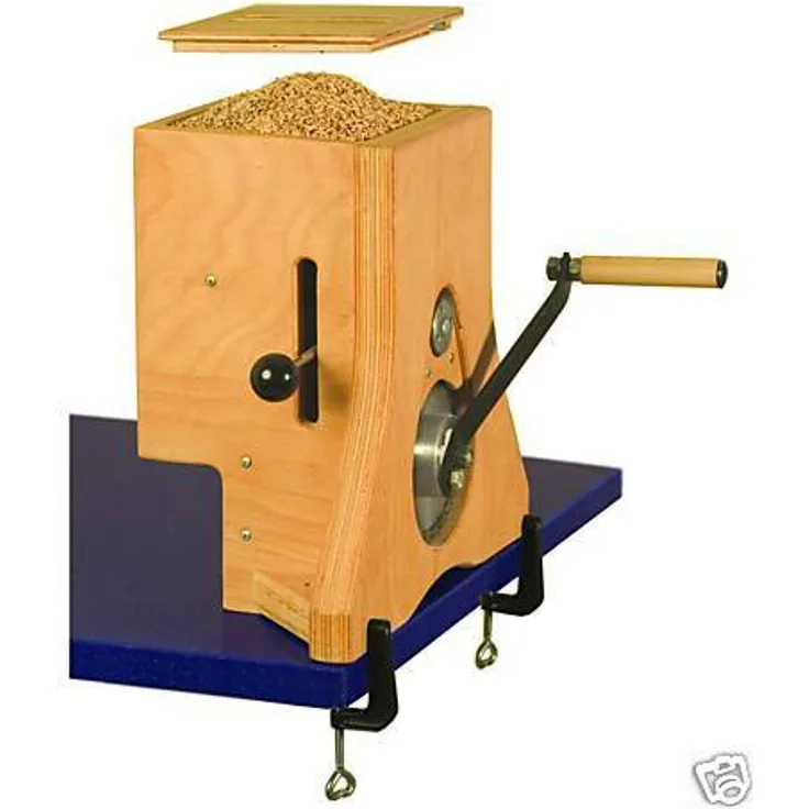 hawos ROTARE Getreidemühle, Mahlleistung fein 75 g/min, Korund-Keramik-Mahlwerk, für alle Getreidesorten, Buche