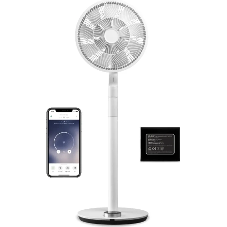 Duux Whisper Flex Ultimate Smart Ventilator Weiß Haushalts-Lamellenlüfter Weiß Flur Tisch Acrylnitril-Butadien-Styrol (ABS) Polypropylen (PP) 13 dB 30 RPM – Bild 1