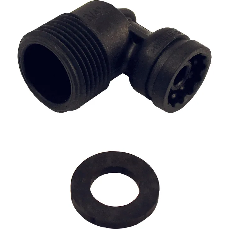 BWT besthead Flex Anschlussstück 90°-Bogen, FLEX Connector x AG 3/4" aus GFK