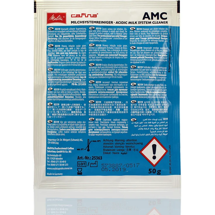 Melitta Cafina AMC Milchsystemreiniger 50g, Reinigungs-Pulver