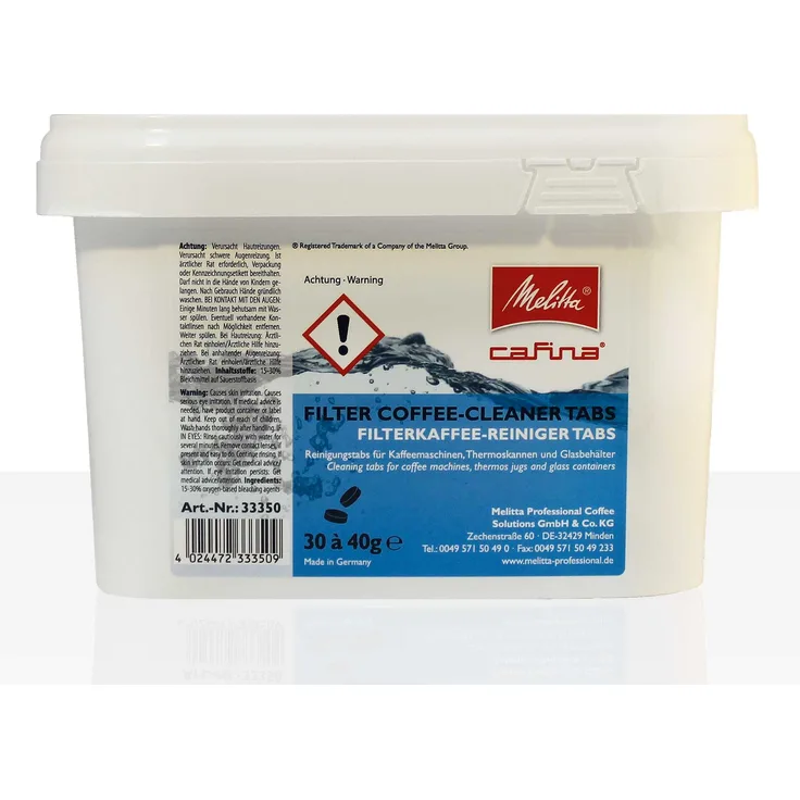 Melitta Cafina Reinigungstabletten Filterkaffee-Reiniger Tabs 30 x 40g