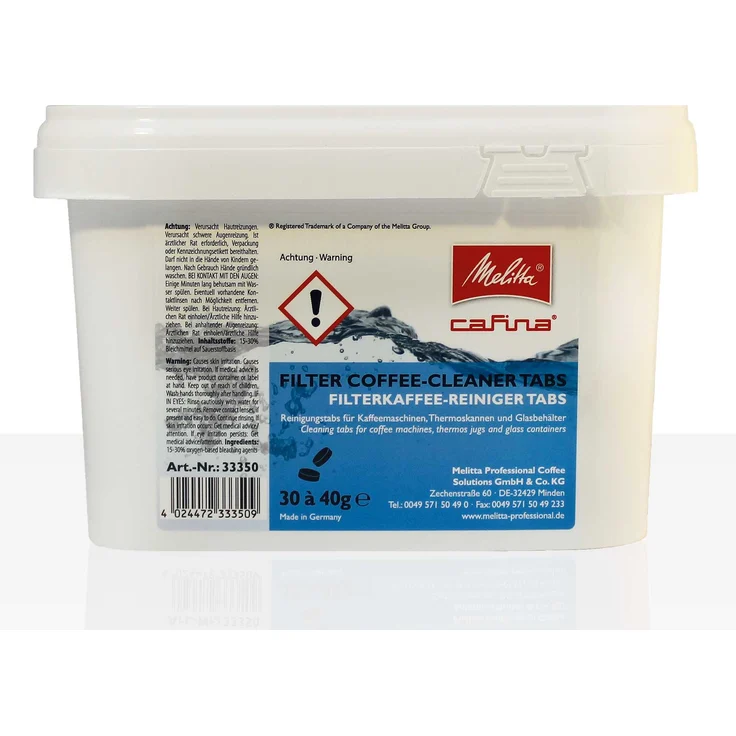 Melitta Cafina Reinigungstabletten Filterkaffee-Reiniger Tabs 30 x 40g