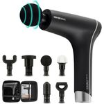 Massage Pistole MM100 MIWEBA SPORTS Faszien Muskel Massage Gun 6 Aufsätze Köpfe (Schwarz-Silber)