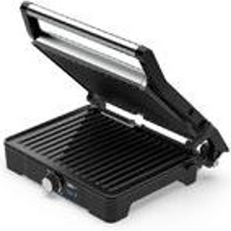 Aeno EG2 Kontaktgrill, 2000 Watt, 180° Öffnung, max. 210°C, Touch, Fettauffangschale, edelstahl, schwarz