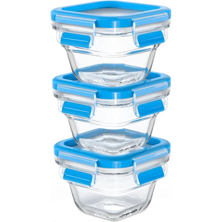 emsa Frischhaltedose CLIP & CLOSE Glas, 0,18 Liter, 3er Set – Bild 1