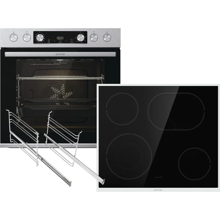 Gorenje Hot Air Set 4 Einbauherd BCS6737E06X + Glaskeramikkochfeld ECD634X - Preisvergleich – Bild 1