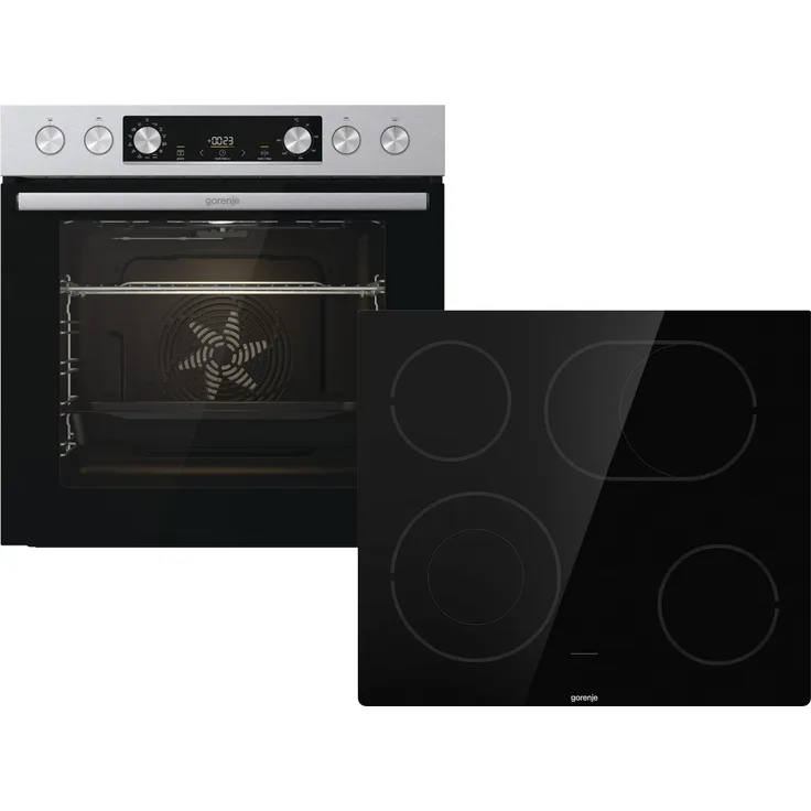 Gorenje Red Pepper Set S3 Einbauherd BC6737E02X + Glaskeramikkochfeld ECD643BSC