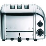Dualit 594600 Classic 3-Schlitz-Toaster, Stoppfunktion, Aufwärm- und Auftaufunktionen, silber