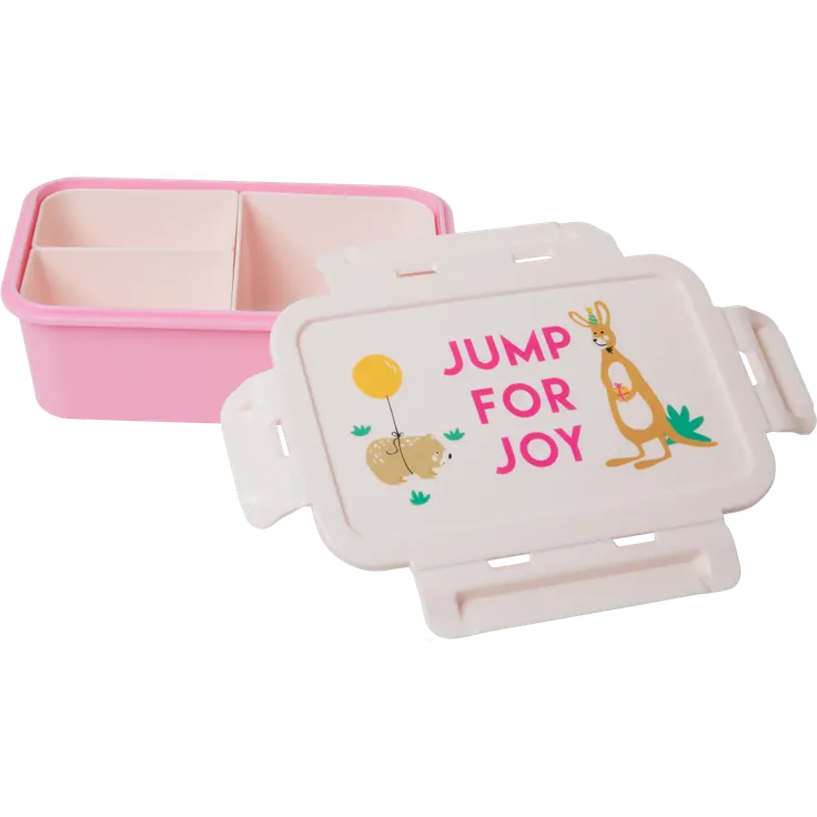 Rice Lunchbox w. 3 Inserts - Pink Party Animal Print (BXLUN-BIAI)