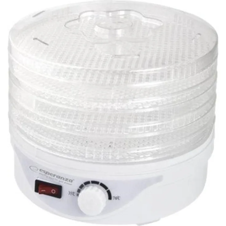 Esperanza EKD003 Dörrautomat, 250 Watt, 4 Ebenen, Kunststoff, weiß